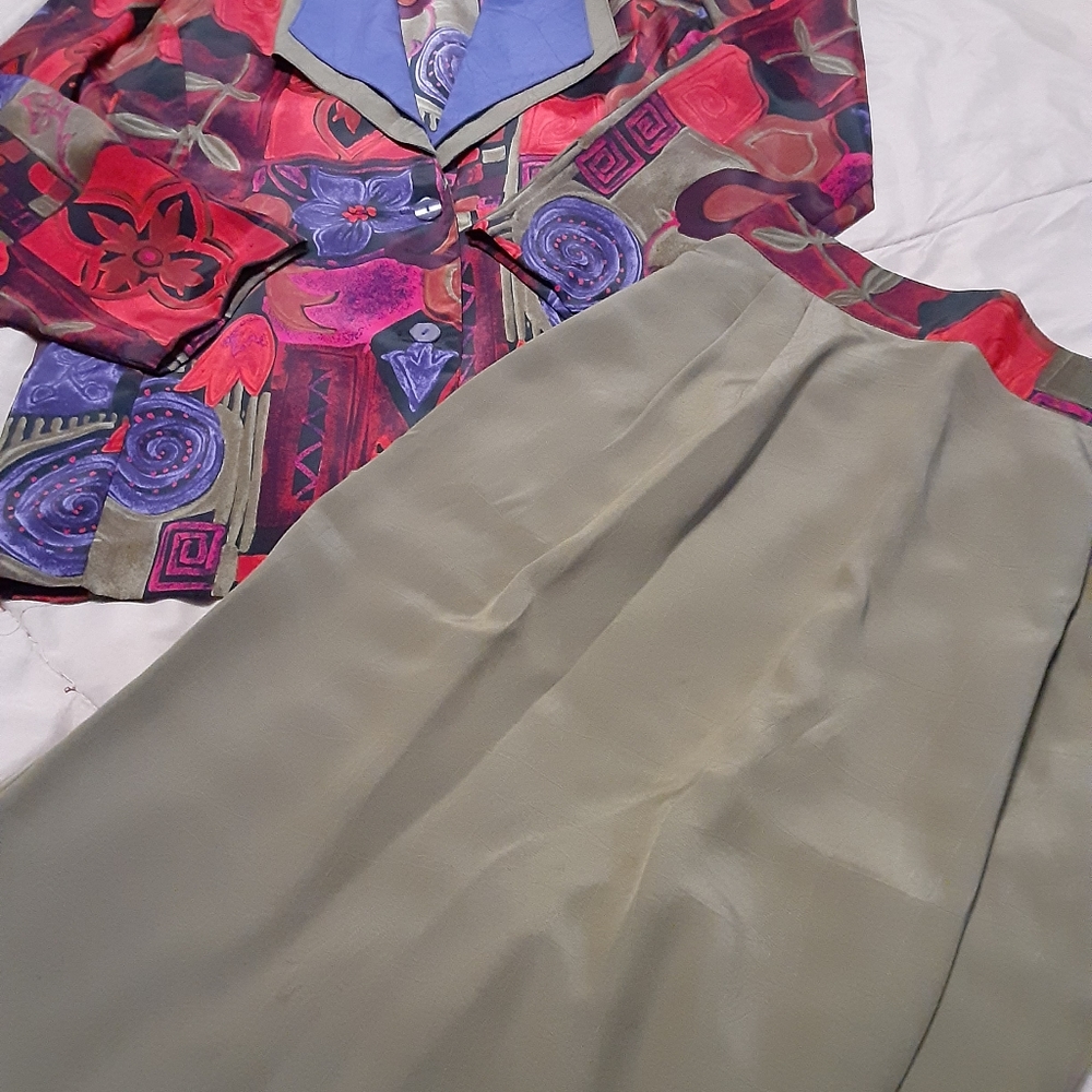 90's retro 2 piece skirt set